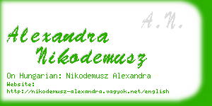 alexandra nikodemusz business card